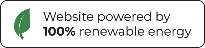 Website powered by 100% renewable energy